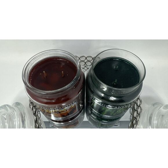 2 Village Candle~Balsam Fir & Muled Cider Apothecary Jars, Scented Candle 13.75 - Picture 3 of 4